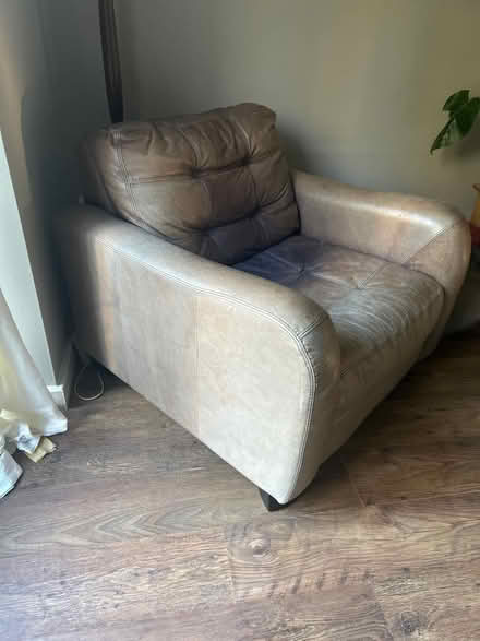 Photo of free Brown leather armchair (Kings heath, B14) #4