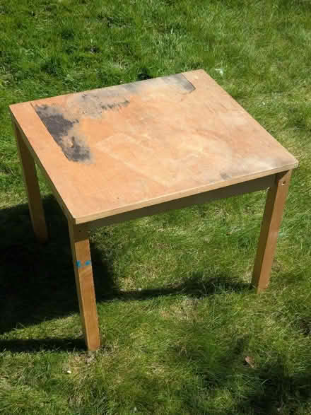 Photo of free IKEA wooden children's arts and crafts table (Fleetville AL1) #2