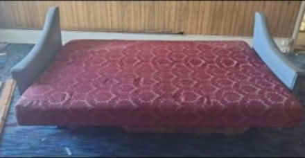 Photo of free Vintage red sofa /small bed +storage (Hungerford Rd N7) #1