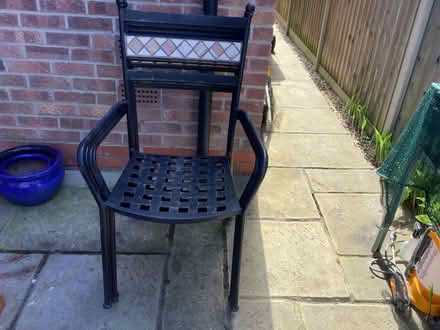 Photo of free Metal mosaic garden table + chairs (Whitchurch, Bristol) #4
