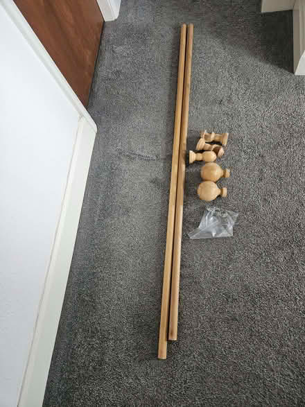 Photo of free Wooden curtain pole (Kendal LA9) #2