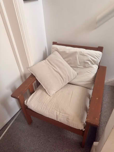 Photo of free Sturdy wooden armchair (SE15) #3