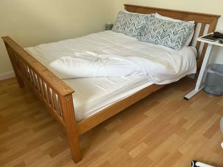 Photo of free Solid Wood King Size Bed & Mattress (kingston upon thames, KT2) #2