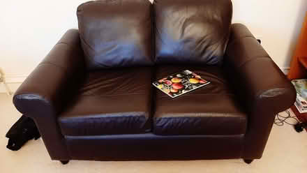 Photo of free two seater faux leather ikea sofa (Quinton B62) #1