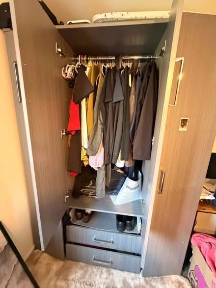Photo of free Grey wardrobe (Hockley B18) #4