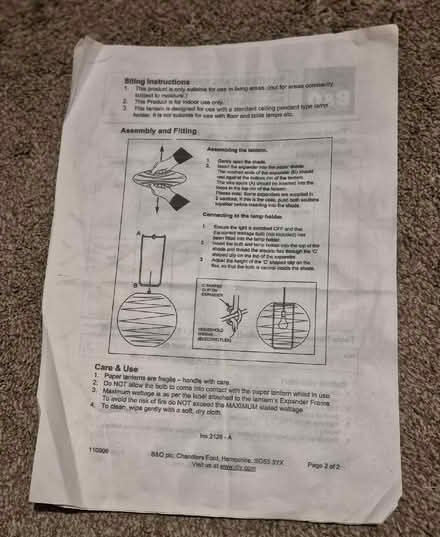 Photo of free Paper World Map Round Lampshade. (Handforth SK9) #2