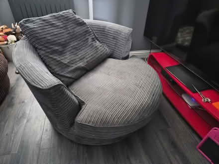 Photo of free Grey cuddle chair (Wickford SS12) #1