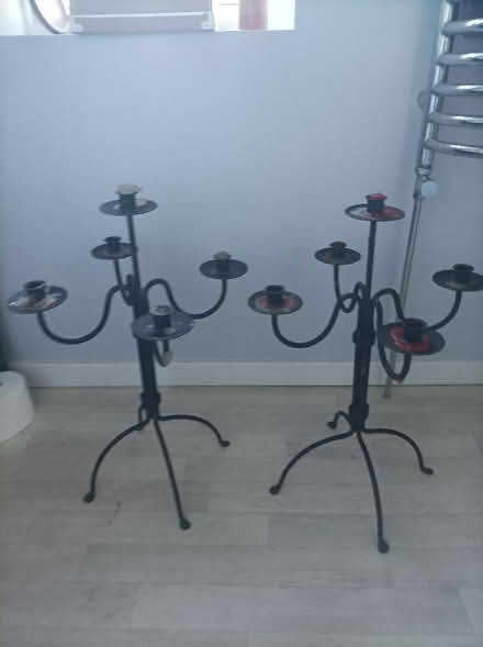 Photo of free black metal candlesticks (Letchworth SG6) #1