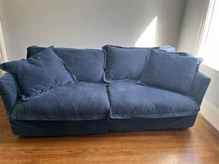 Photo of free Blue Love Seat in North Oakland (Near MacArthur BART) #3