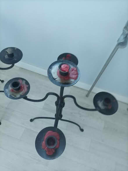 Photo of free black metal candlesticks (Letchworth SG6) #2