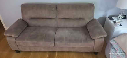 Photo of free Suede effect couch (Broxbourne EN11) #2
