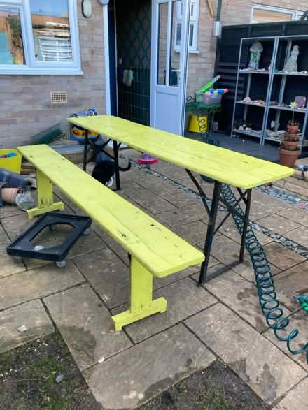 Photo of free German Bavarian Table and Bench Set (Keynsham) #1