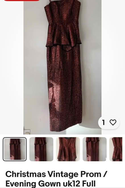 Photo of free Vintage Prom Gown Dress size 12 (Northfield B31) #1