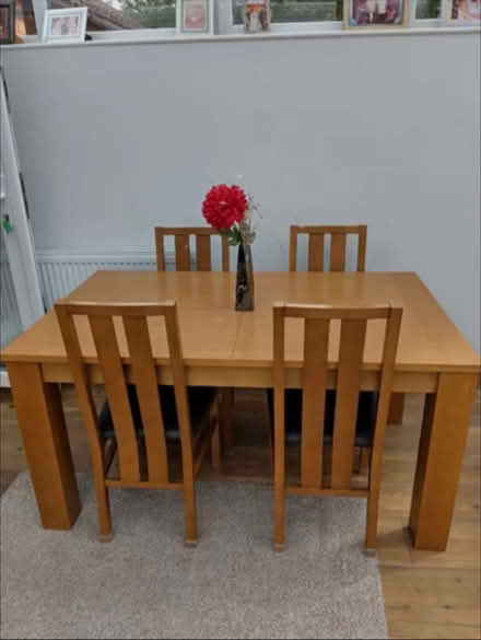 Photo of free Dining table and 4 chairs (Kettering NN16) #1