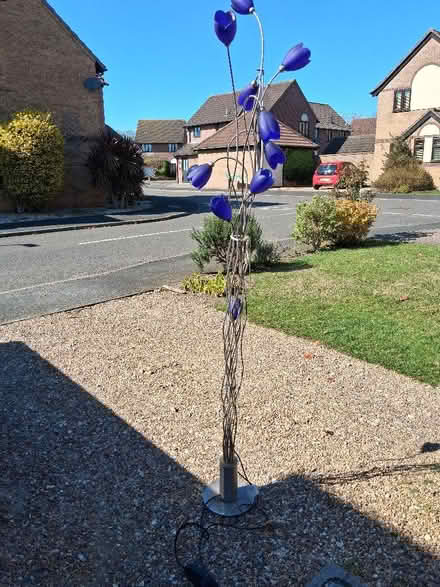 Photo of free Large blue floral floor lamp (Sprowston NR7) #1