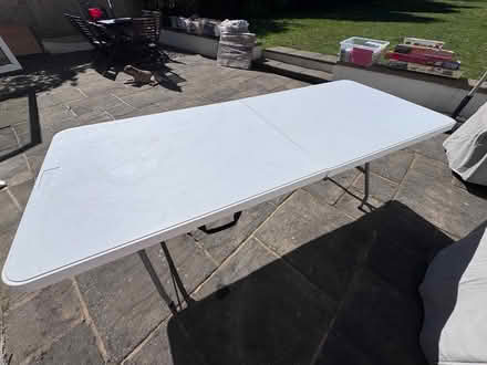 Photo of free White folding table for parties and hobbies (Bernards Heath AL1) #2