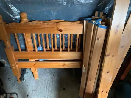 Photo of free Single pine bed frame (Long Stratton NR15) #2