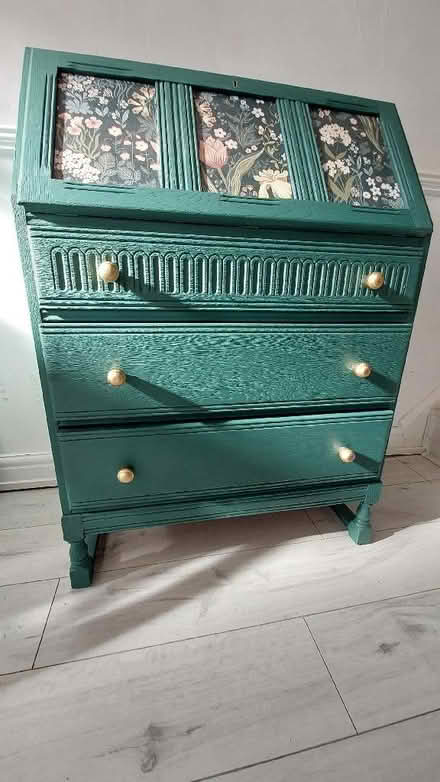 Photo of free Writing desk teal gold (New Brighton CH45) #3