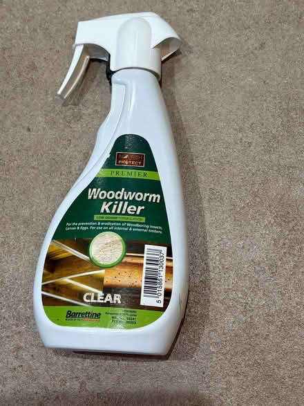 Photo of free Nearly full bottle of woodworm spray (Bussage GL6) #1