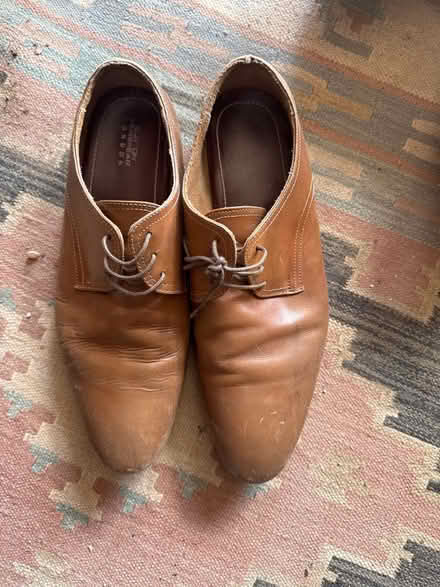 Photo of free Size 12 burton brown leather shoes (Nuneaton CV11) #1