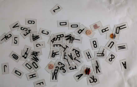 Photo of free letters on transparent film (West Marina TN38) #2