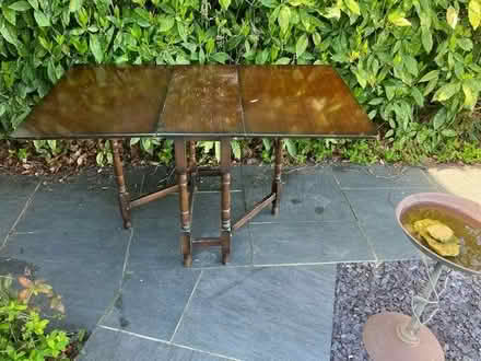 Photo of free A vintage dark wood gateleg table (Little Herberts GL53) #4