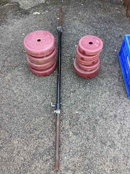 Photo of free Weightlifting weights and bar (Windermere) #1