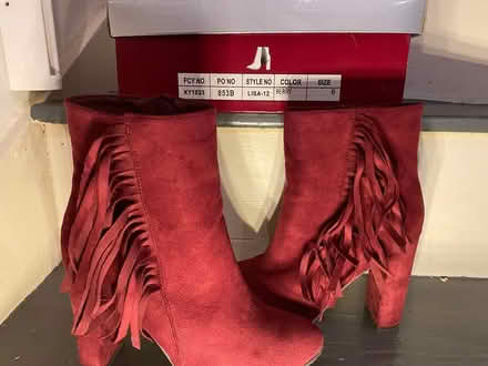 Photo of free Red fringed ankle boots (Dublin 14) #2