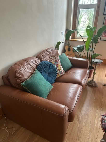Photo of free Brown leather sofa (BS3) #4