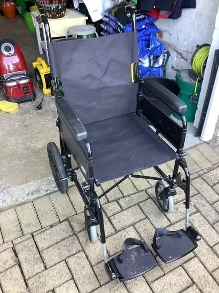 Photo of free Fully foldable stainless steel framed Lomax wheelchair. (Lower Walkley S6) #1