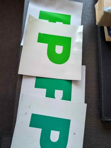 Photo of free Four magnetic P plates (Becketts Park LS6) #1