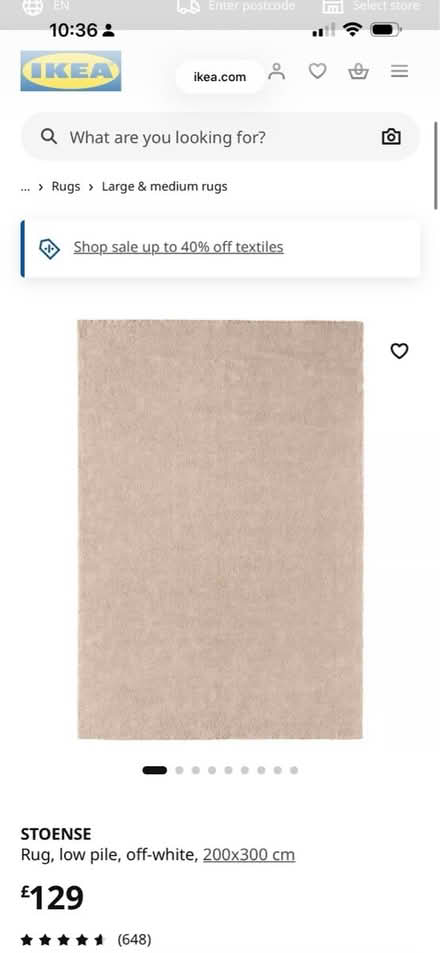 Photo of free IKEA rug (Hampstead) #2