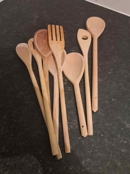 Photo of free Wooden spoons, stirrers, spatula etc (Battle RG30) #1