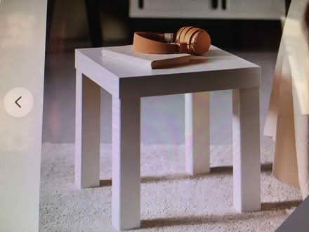 Photo of free Small Ikea square White Side Table (Liverpool L6) #2