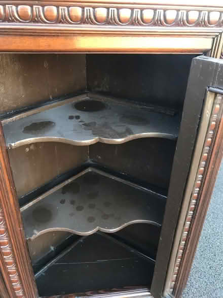 Photo of free Glass-fronted corner wall cabinet (Oxenton GL52) #3