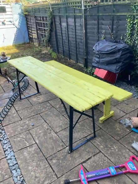 Photo of free German Bavarian Table and Bench Set (Keynsham) #2