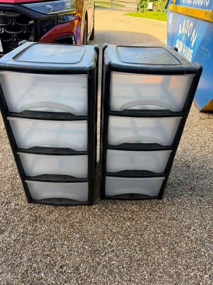 Photo of free 2x set of plastic storage drawers (Hersham KT12) #1