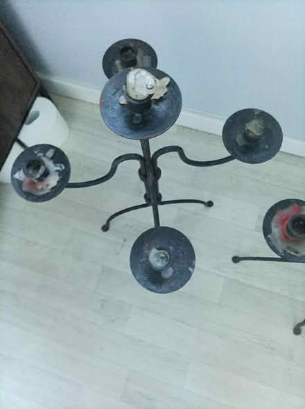 Photo of free black metal candlesticks (Letchworth SG6) #3