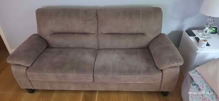 Photo of free Suede effect couch (Broxbourne EN11) #1