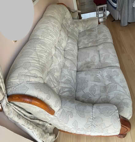 Photo of free Sofa - pink and grey pastel colors (L26) #2