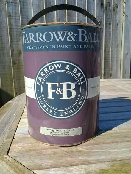 Photo of free Farrow & Ball outdoor masonry paint (Bear Flat BA2) #1