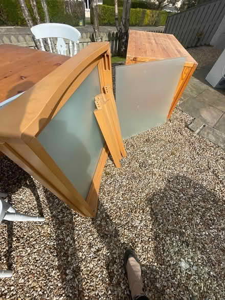 Photo of free Light wood glass extendable table (Killiney Co Dublin) #1