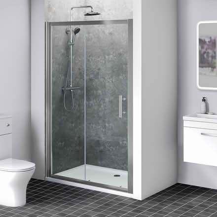 Photo of free new sliding shower door 1500mm x 1850mm tempered glass (Sparkbrook B11) #2