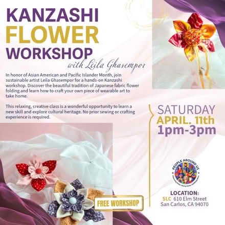 Photo of free Fabric Flower Workshop (610 Elm street San Carlos, CA) #1