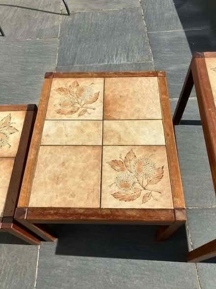 Photo of free A nest of 3 matching tiled coffee tables (Little Herberts GL53) #4