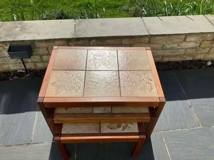 Photo of free A nest of 3 matching tiled coffee tables (Little Herberts GL53) #1