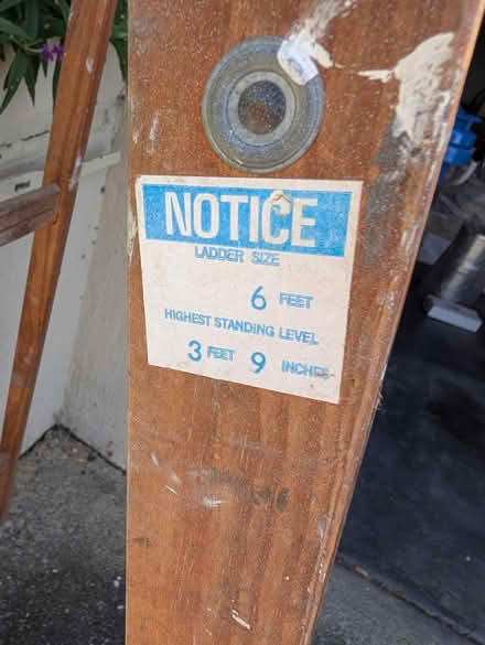 Photo of free 6 ft Wooden ladder (El Cerrito) #2