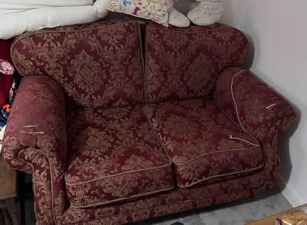 Photo of free Soft red 2 seater sofa (Penrith CA11) #1
