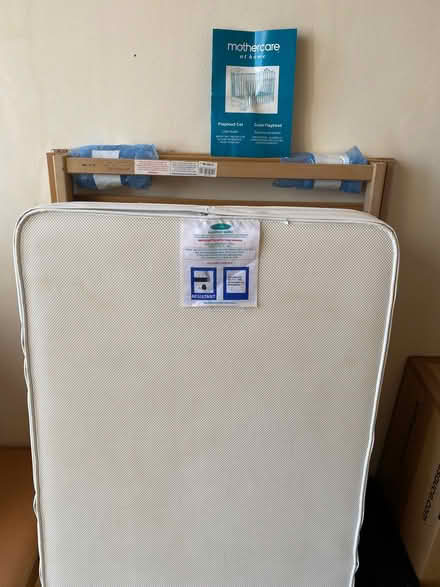 Photo of free Wooden baby cot & travel cot (Merton EX20) #2