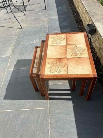 Photo of free A nest of 3 matching tiled coffee tables (Little Herberts GL53) #2